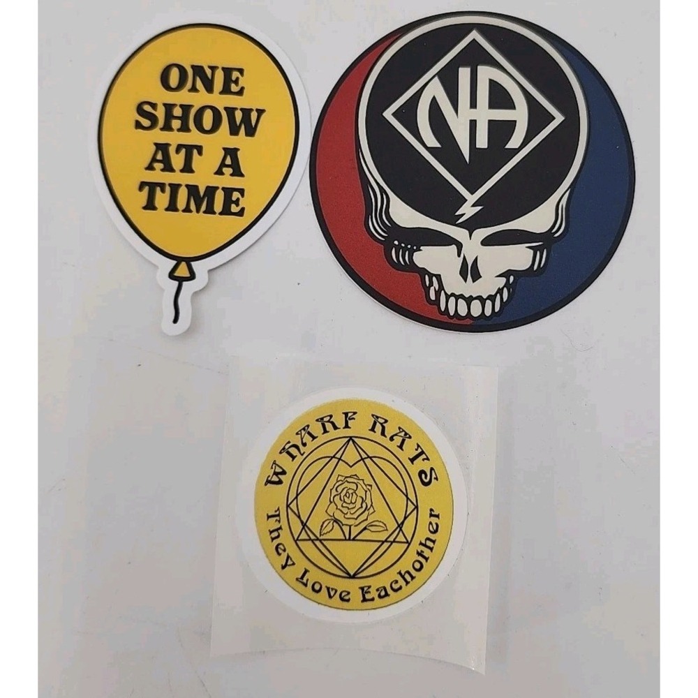 Wharf Rats Sticker Collection - 3 stickers Grateful Dead Deadheads Sober & Clean